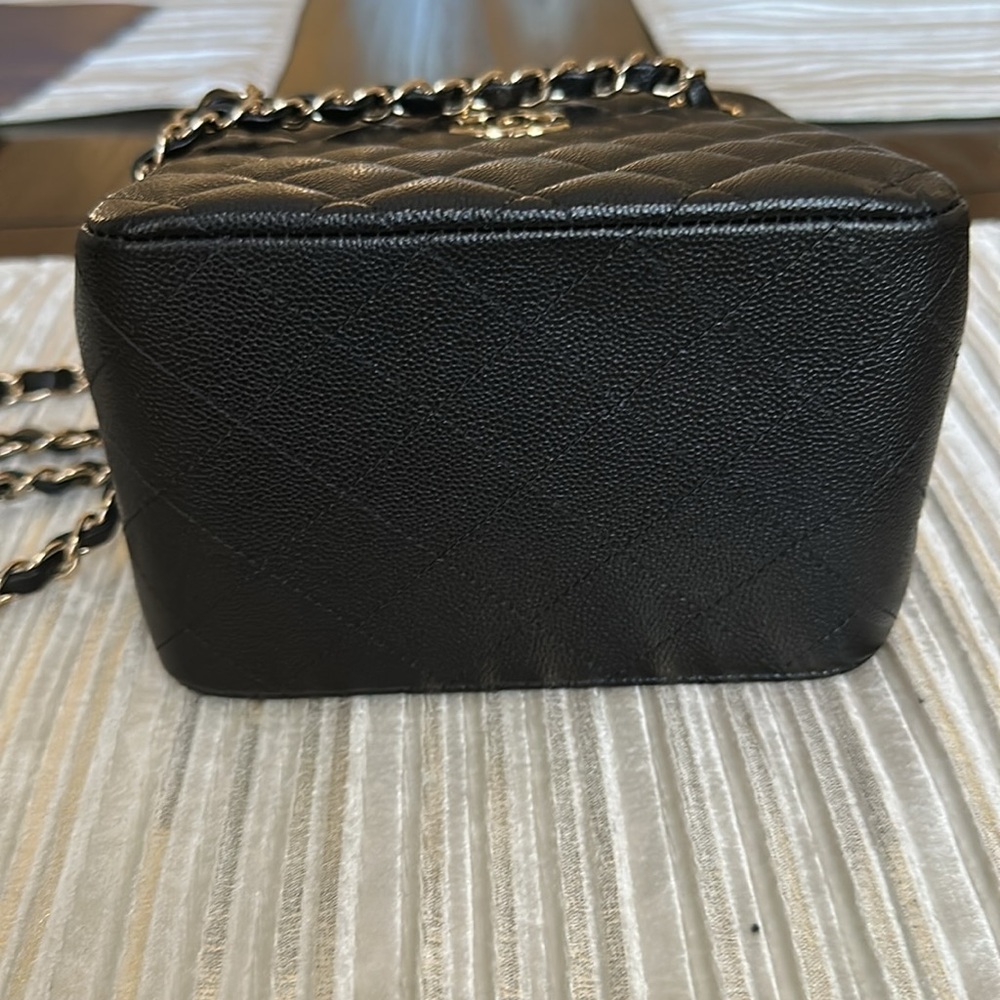 CHANEL Caviar Quilted Mini Bucket Bag Black GHW - Picture 12 of 17